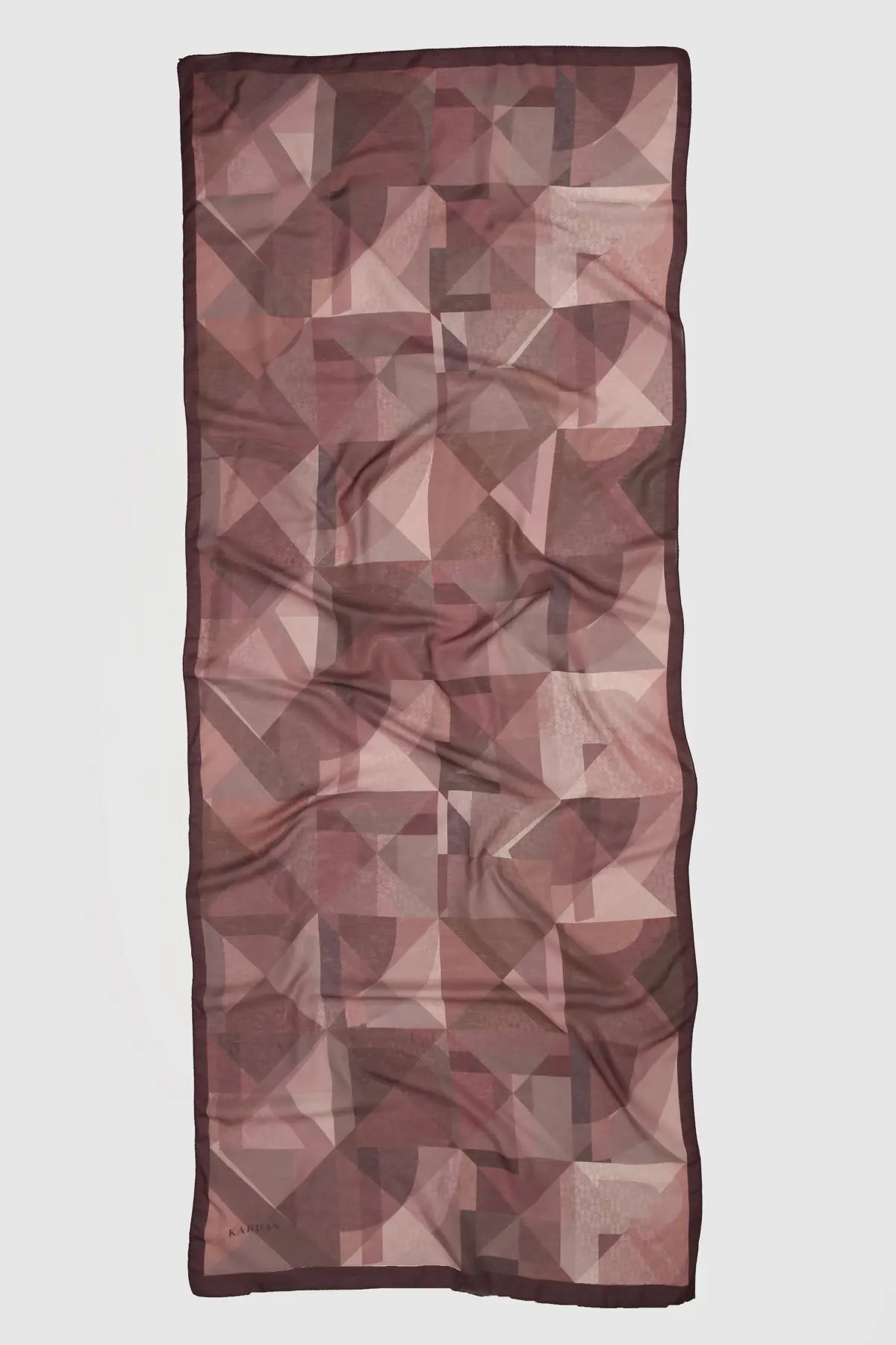 Astrid Desen Şal -  Bordo - MK13