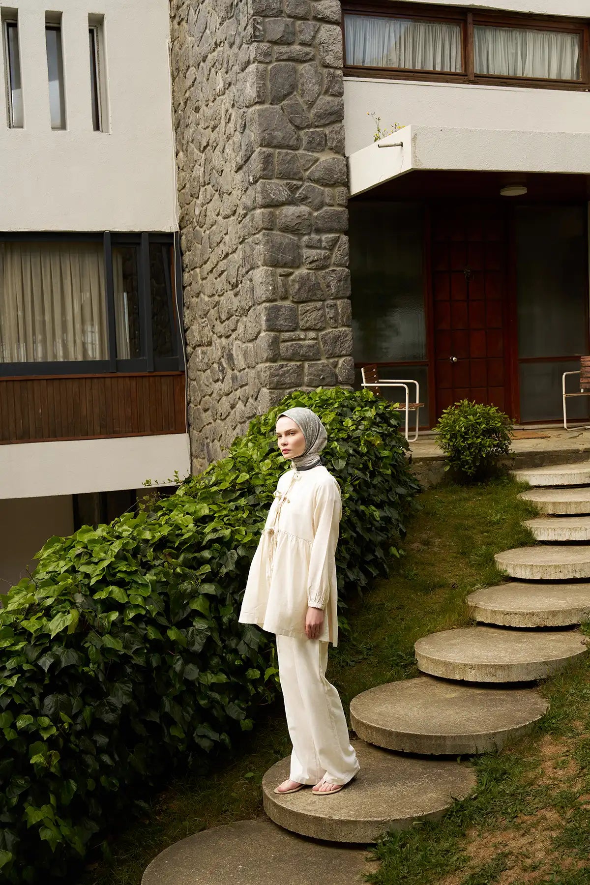 Aster Desenli Çağla Eşarp - MK08
