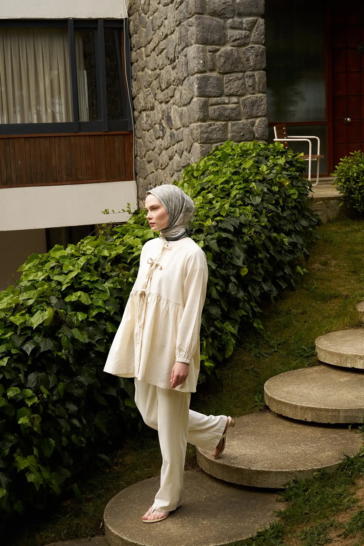 Aster Desenli Çağla Eşarp - MK08