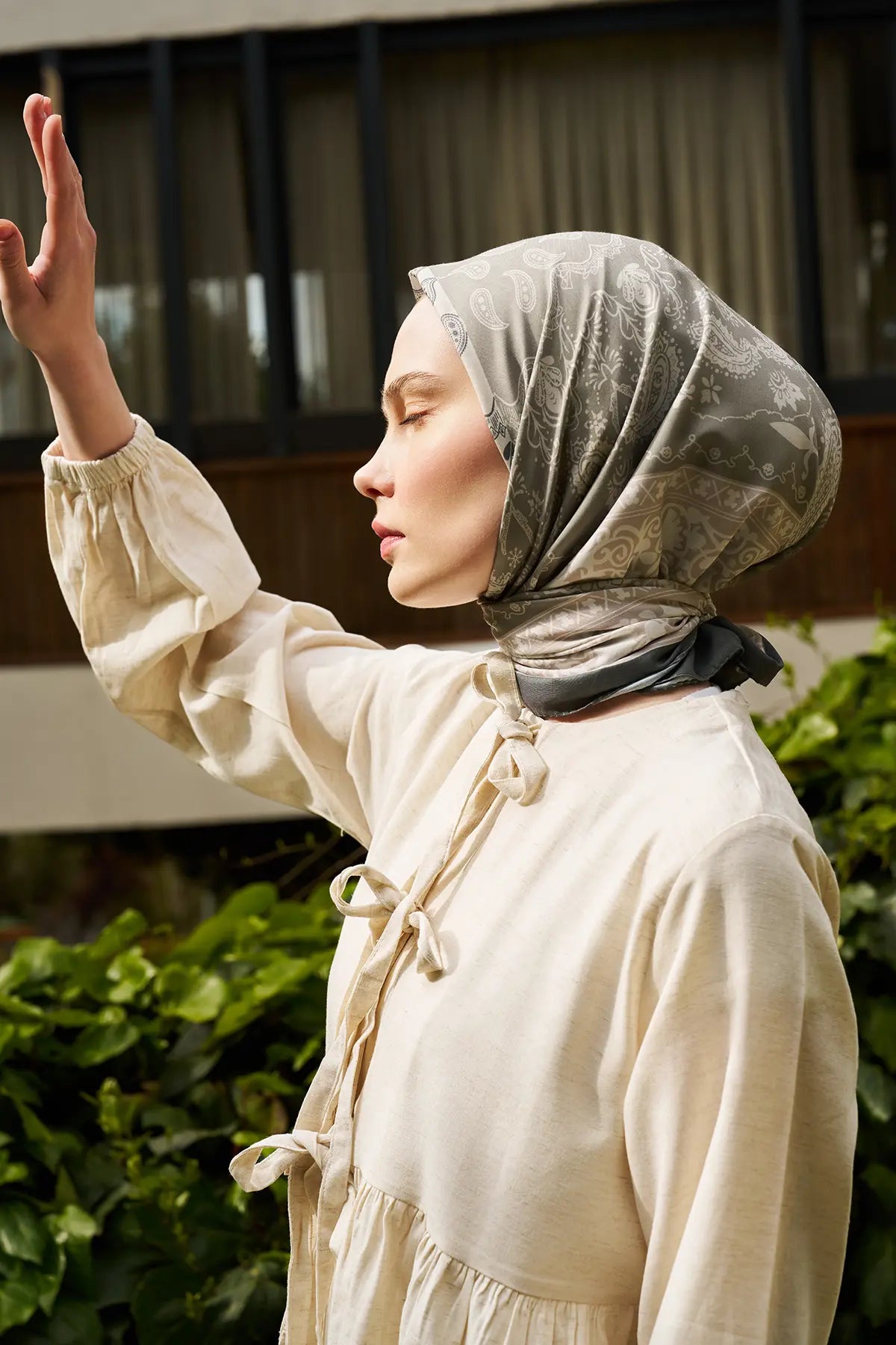 Aster Desenli Çağla Eşarp - MK08