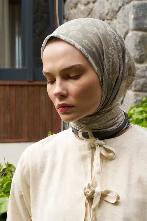 Aster Desenli Çağla Eşarp - MK08