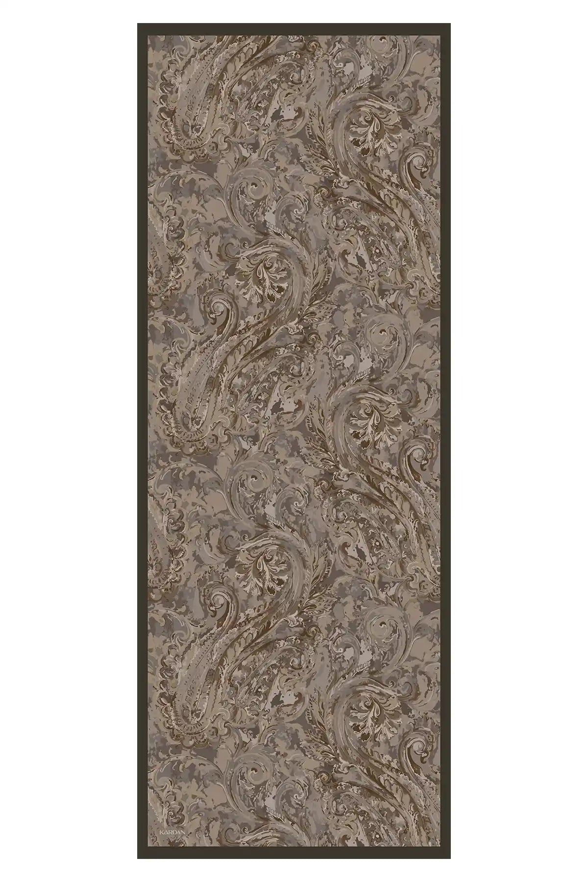 Botanik Desenli Taş Beji Şal - S03