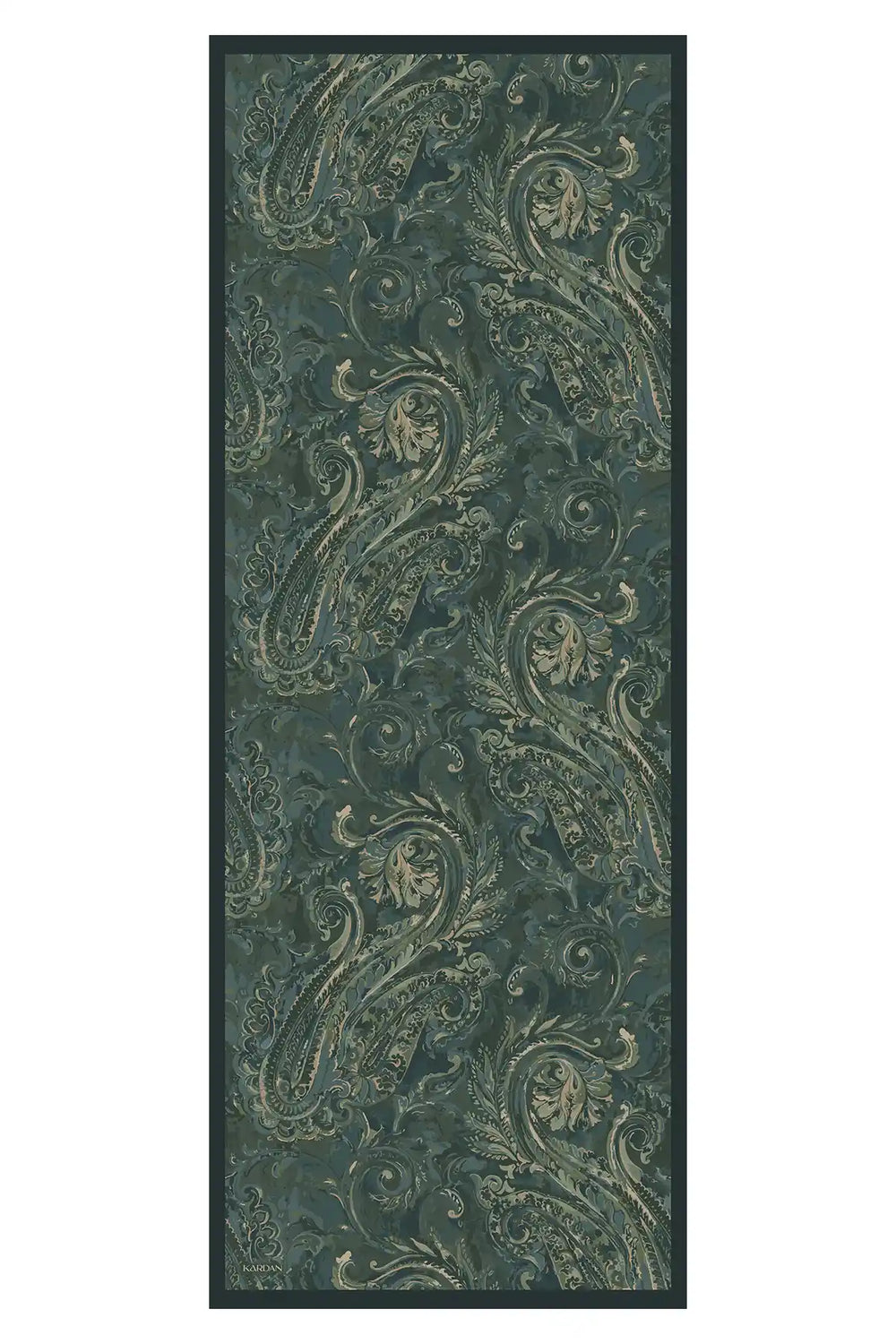 Botanik Desenli Yeşil Şal - S04