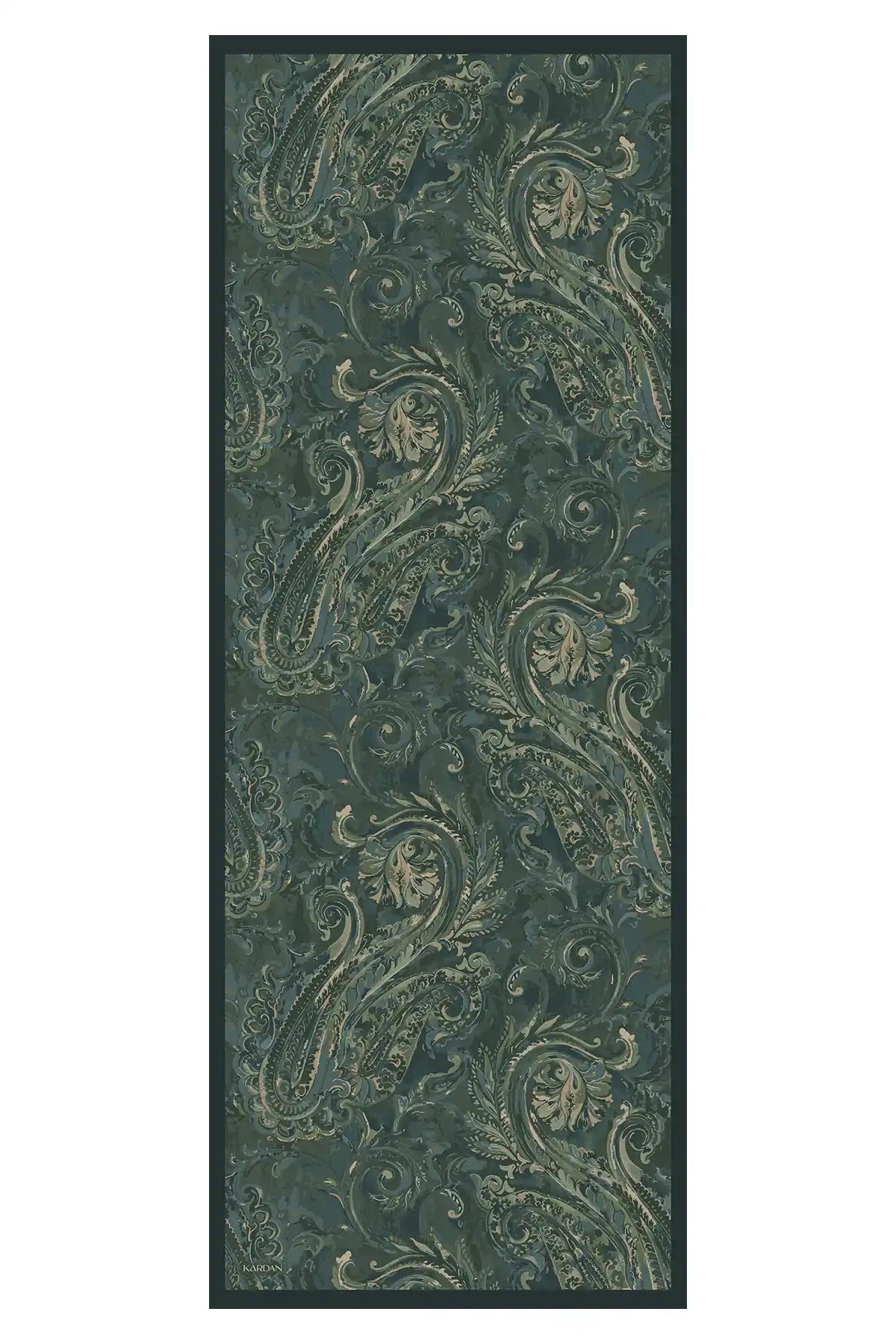 Botanik Desenli Yeşil Şal - S04