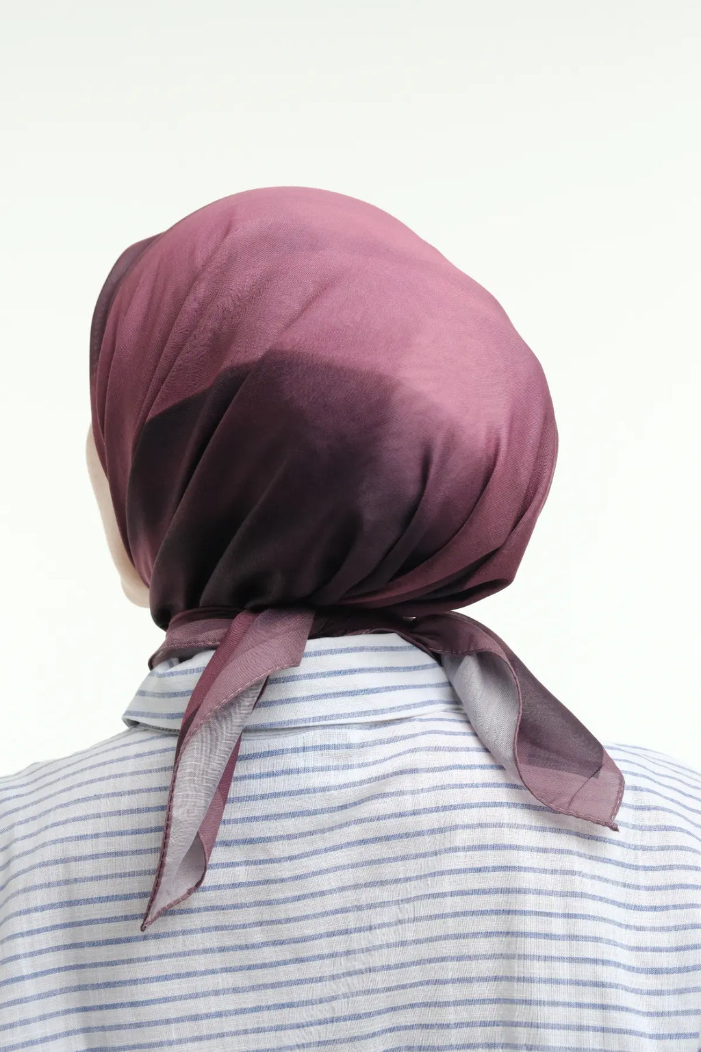 Degrade Desenli Mürdüm Eşarp