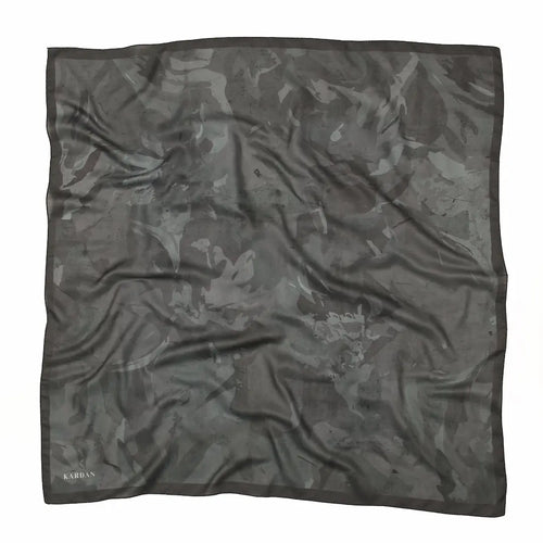 Mila Desenli Antrasit Eşarp - S18