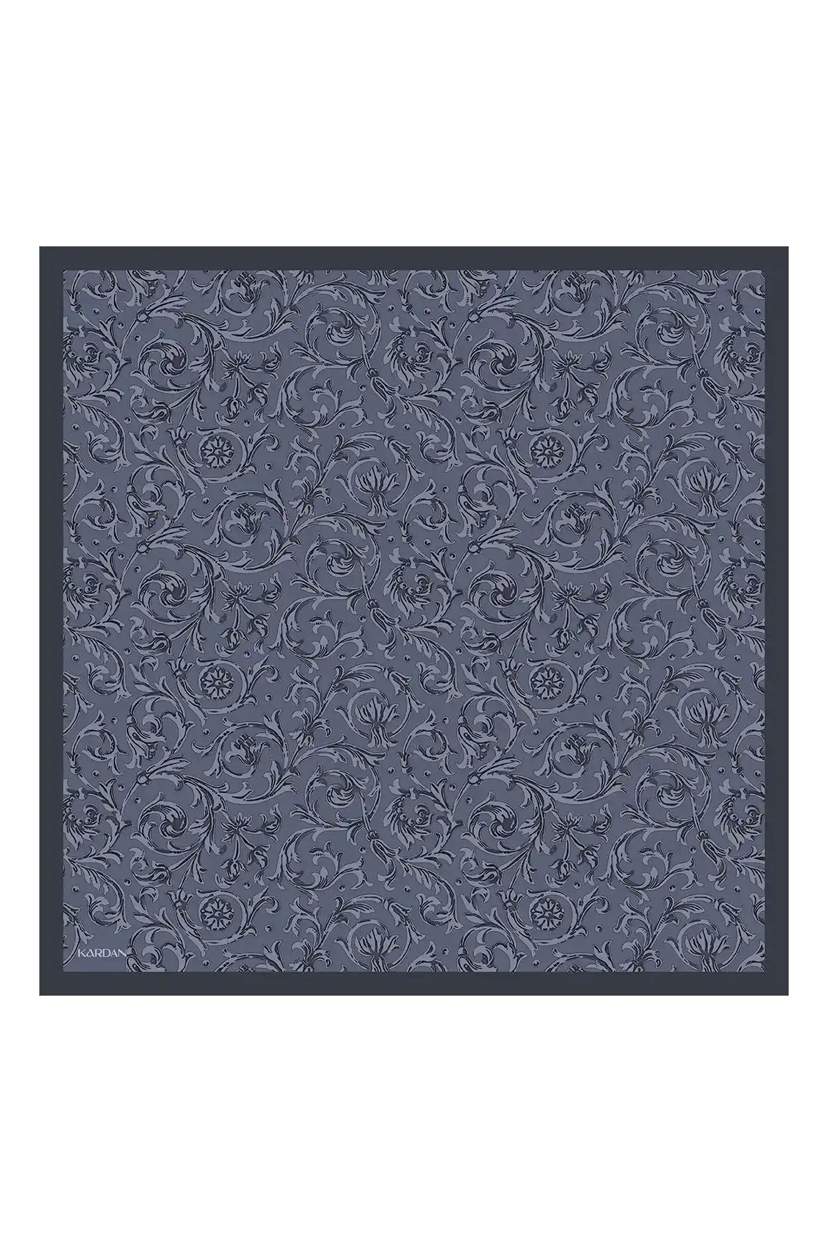 Flora Desenli Mavi Eşarp - MK02