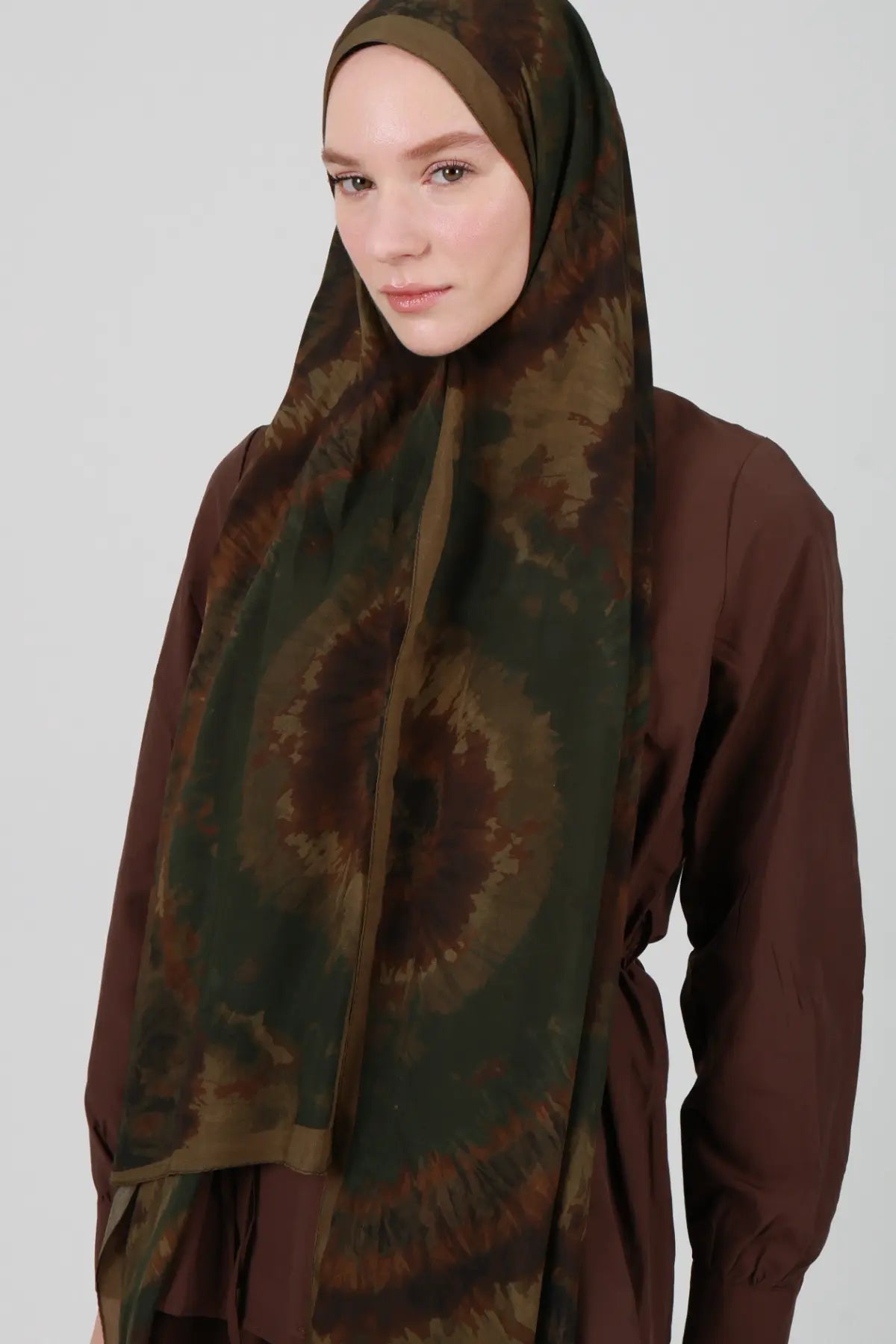 Kozmik Desenli Toprak Şal - S44