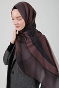 Lav Desen Şal - Bordo - M15