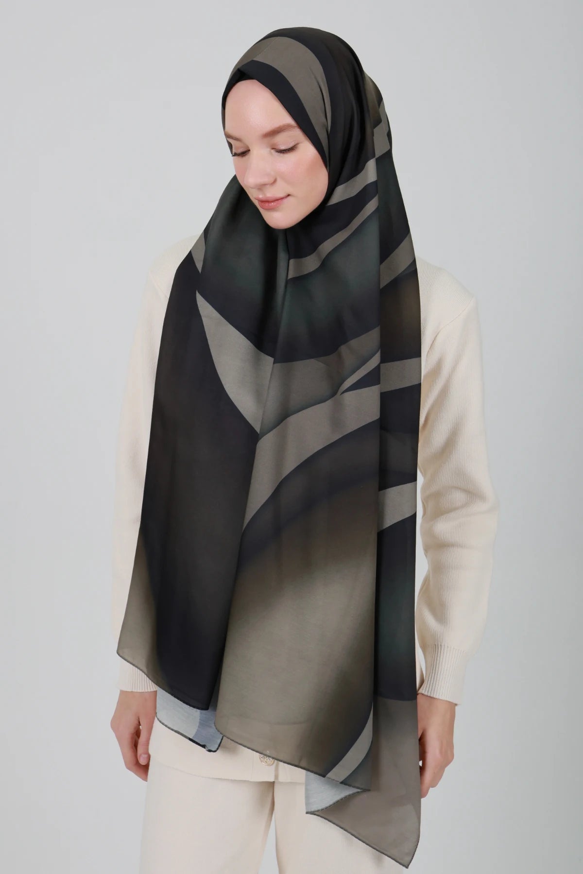 Lav Desen Şal - Yeşil - M17