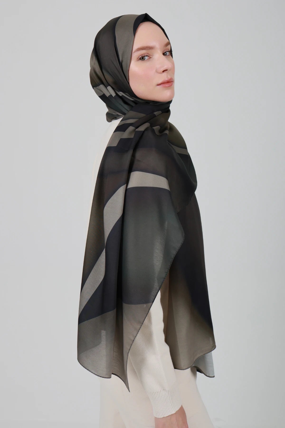 Lav Desen Şal - Yeşil - M17