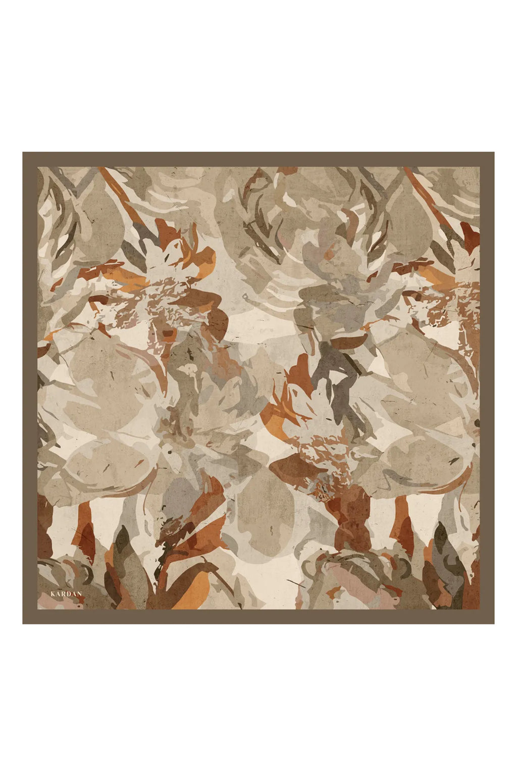 Mila Desenli Toprak Yeşili Eşarp - S16