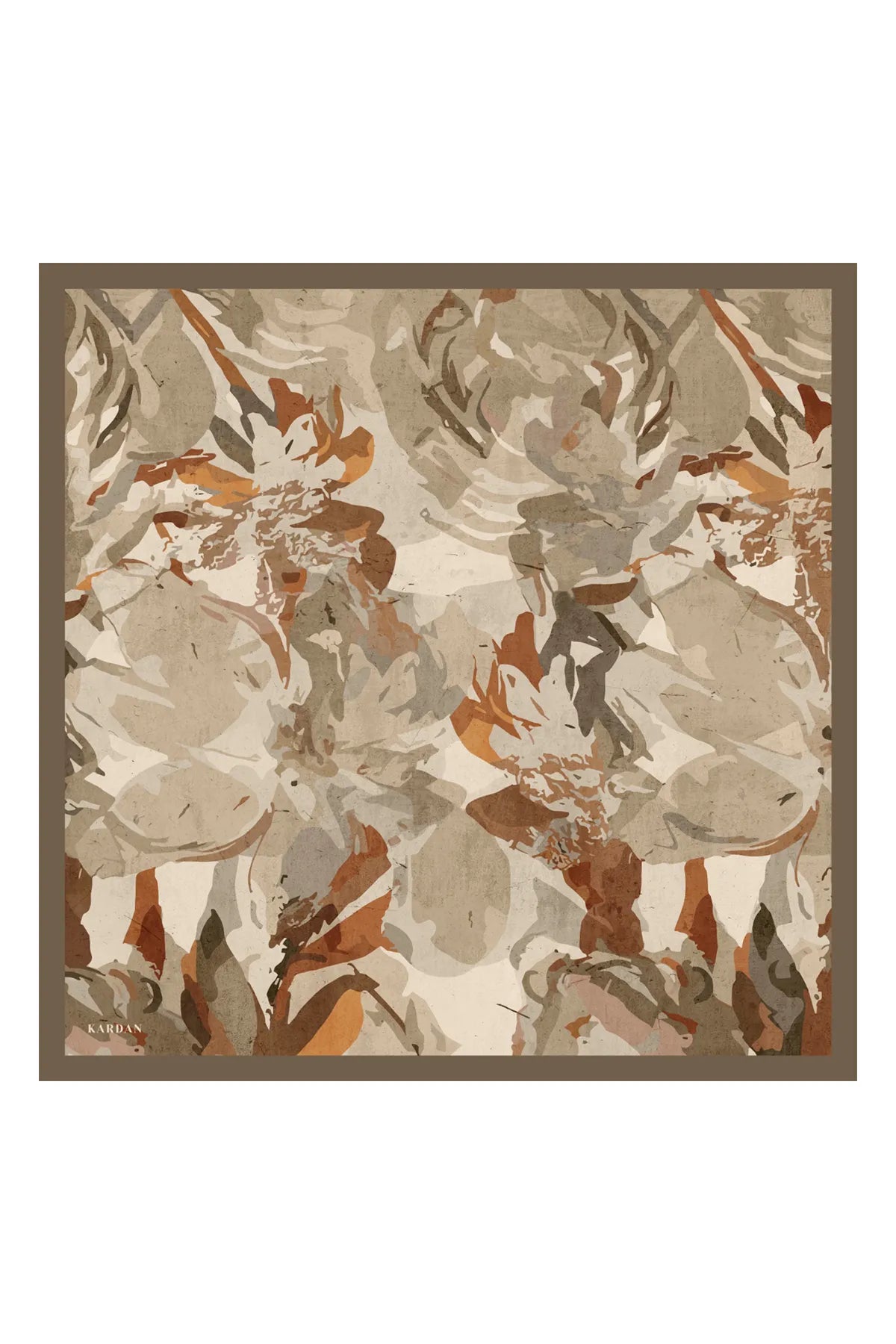 Mila Desenli Toprak Yeşili Eşarp - S16