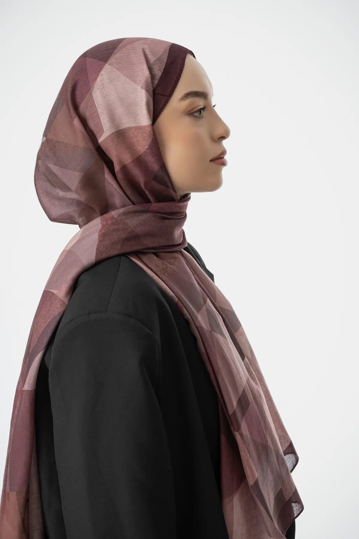 Astrid Desen Şal -  Bordo