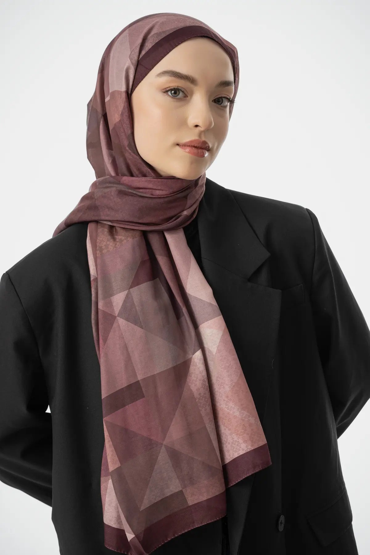 Astrid Desen Şal -  Bordo