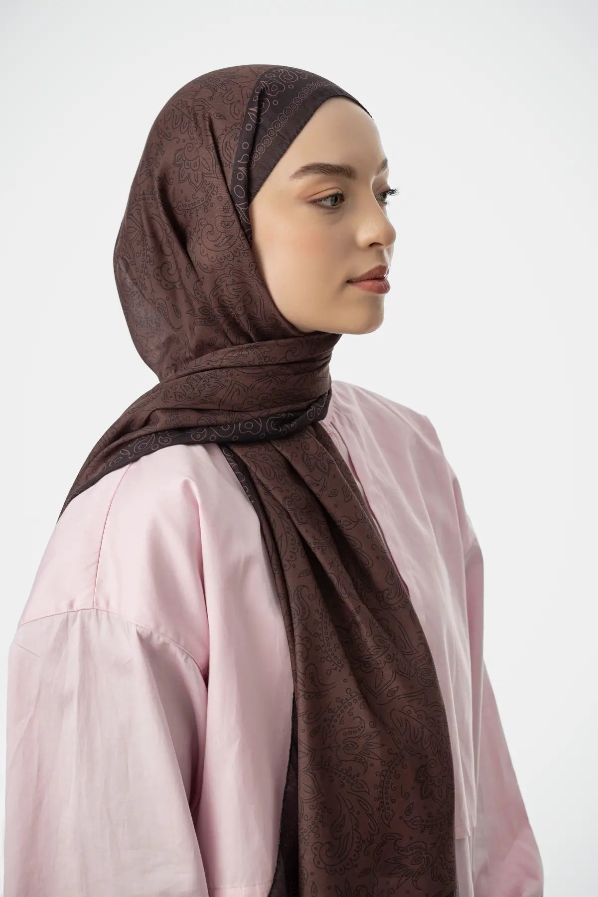 Rosa Desen Şal - Kahve