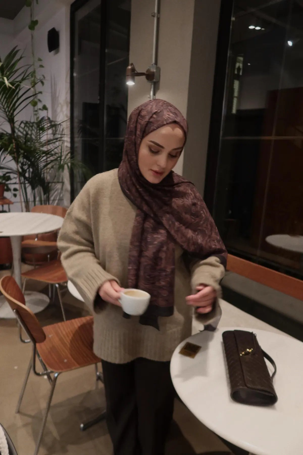 Vera Desen Şal - Acı Kahve - S21