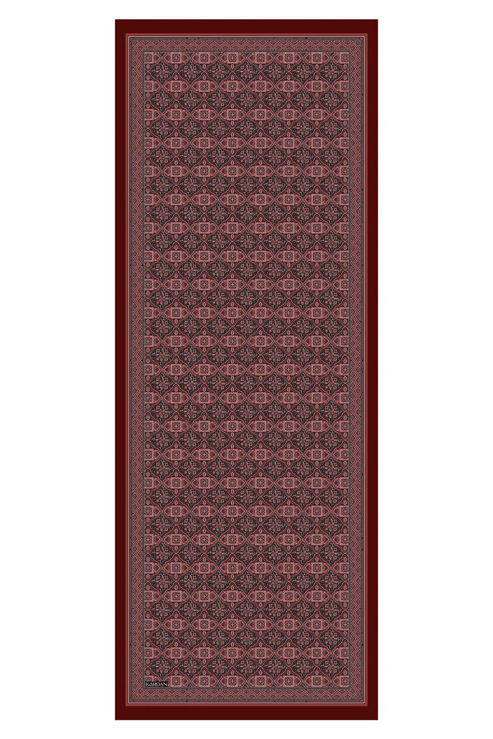 Motif Desenli Bordo Şal - MG02