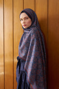 Motif Desenli Mavi Şal - MK09