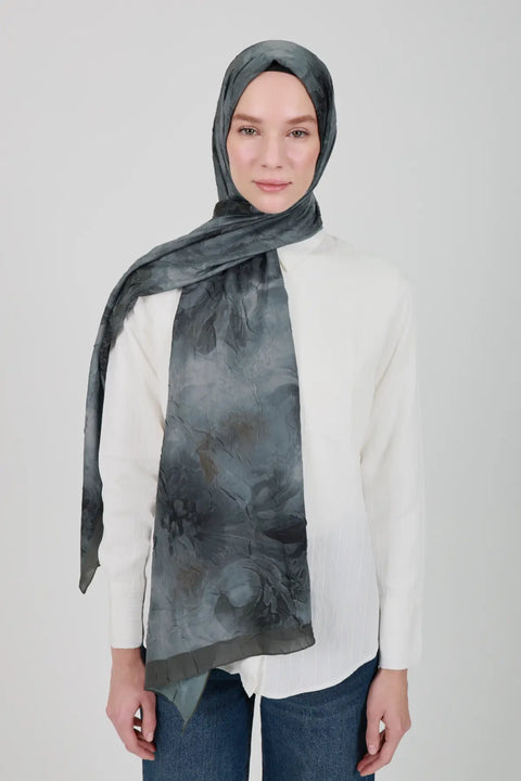 Neva Desenli Soluk Yeşil Şal - S27
