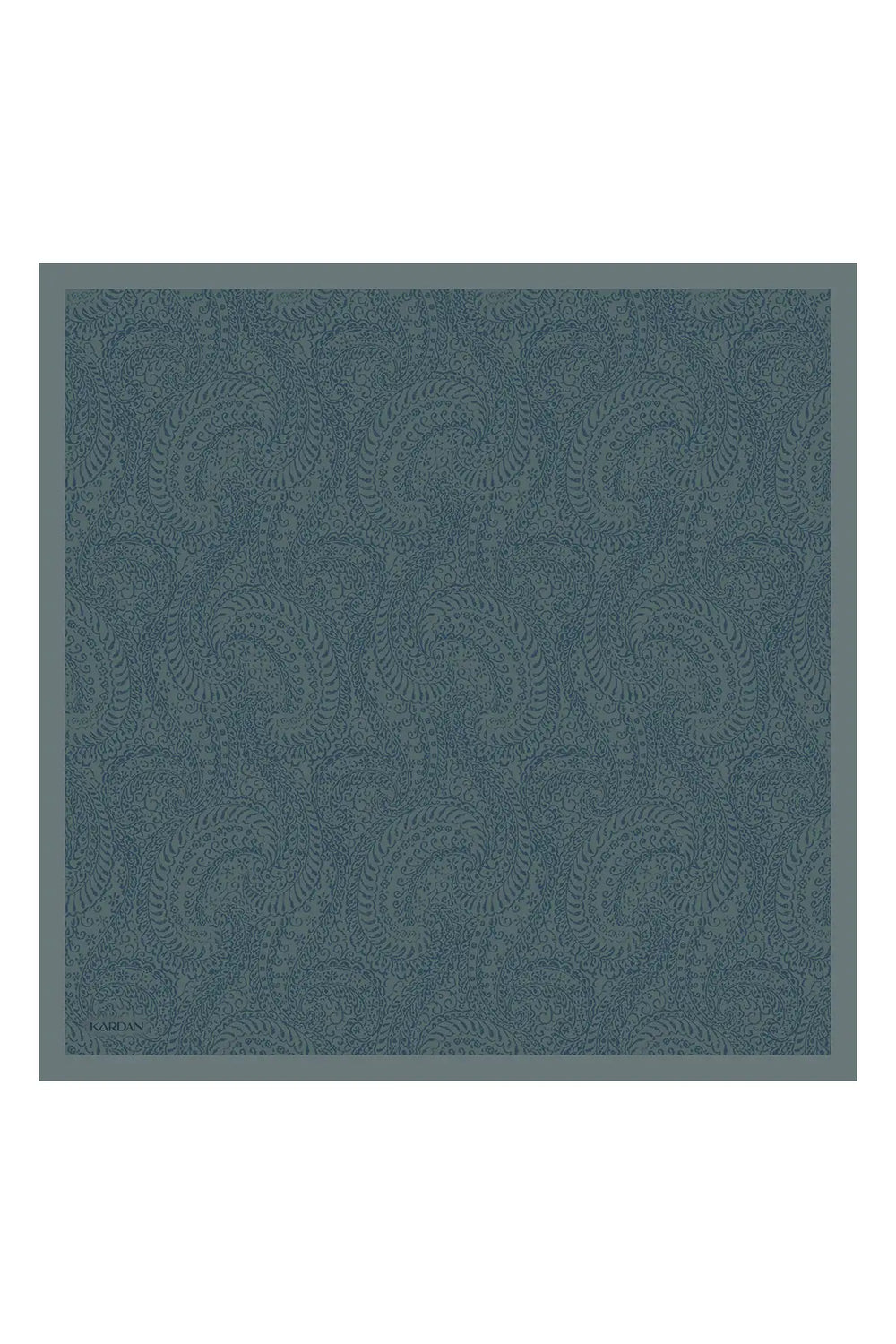 Paisley Desenli Petrol Eşarp - MK07