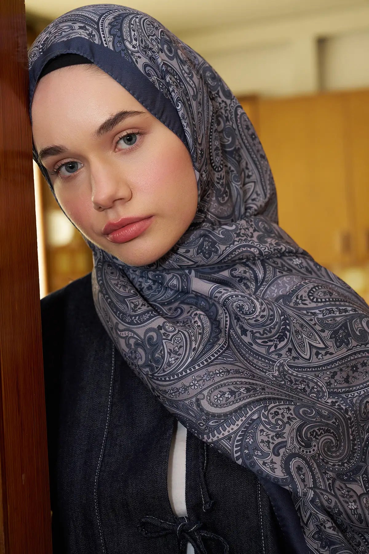Paisley Desenli Soluk Lila Şal - MK08