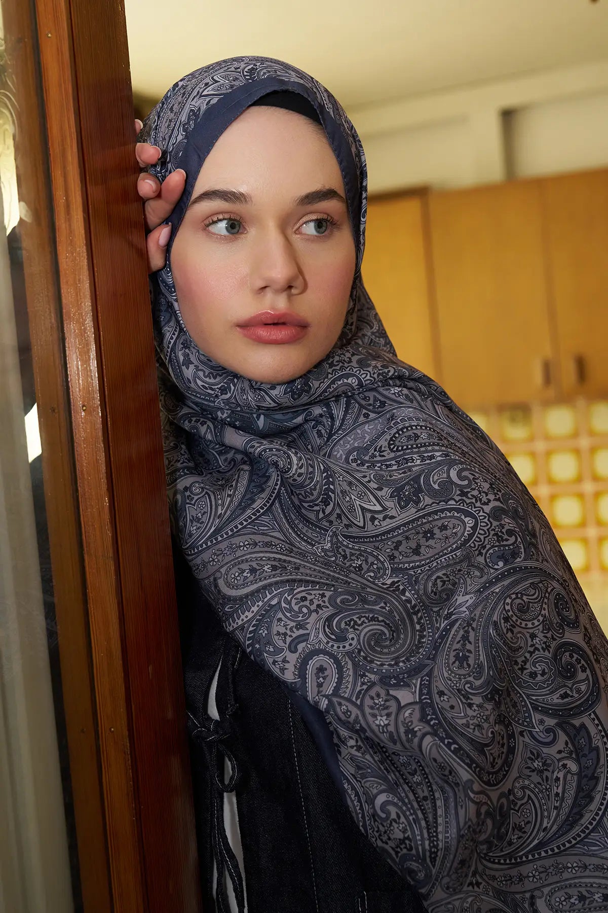 Paisley Desenli Soluk Lila Şal - MK08