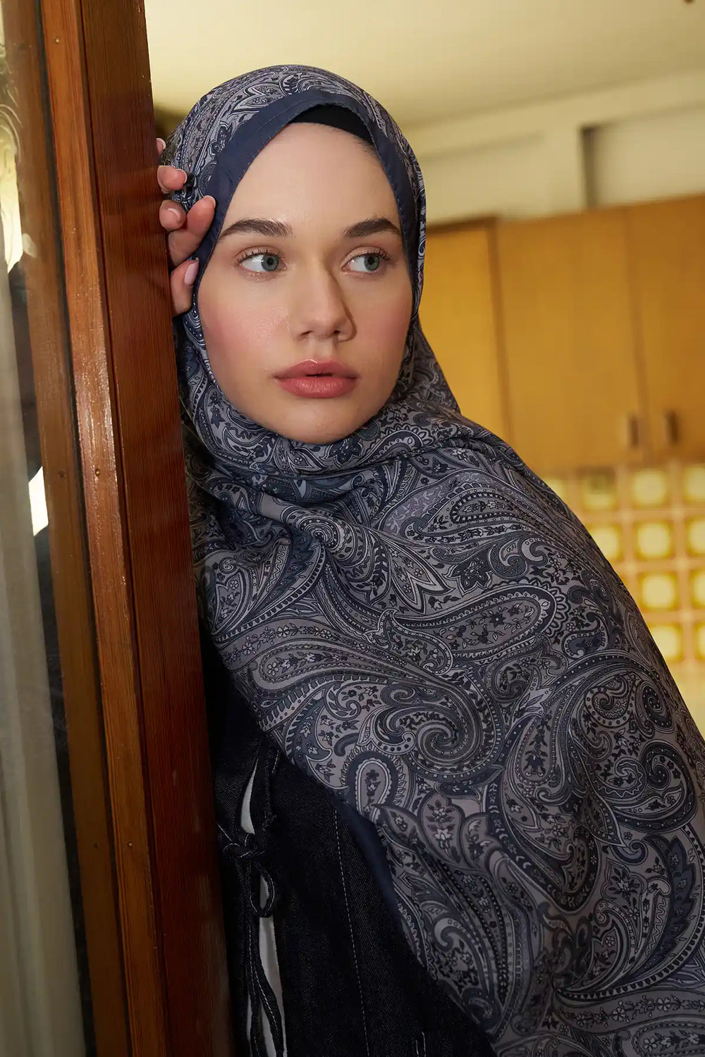 Paisley Desenli Soluk Lila Şal - MK08