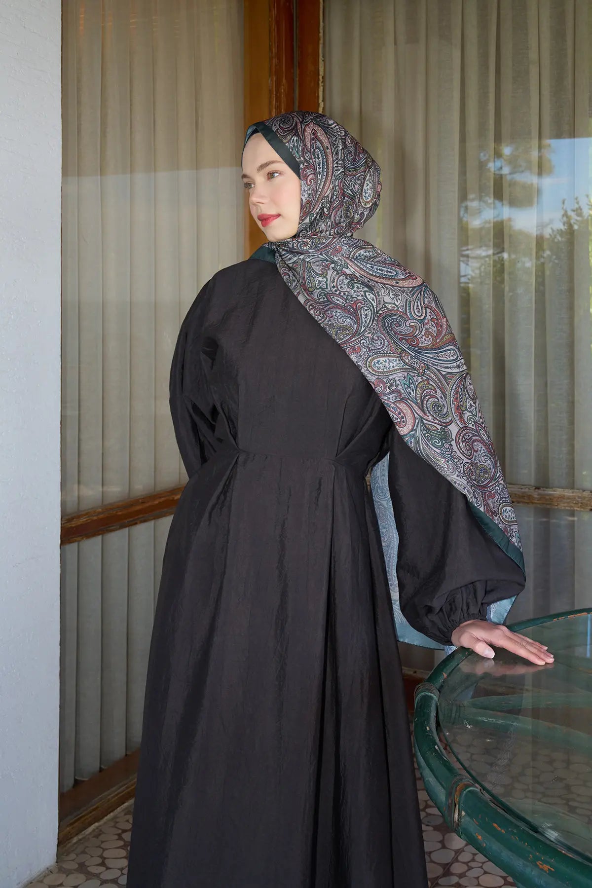 Paisley Desenli Toprak Şal - MK05