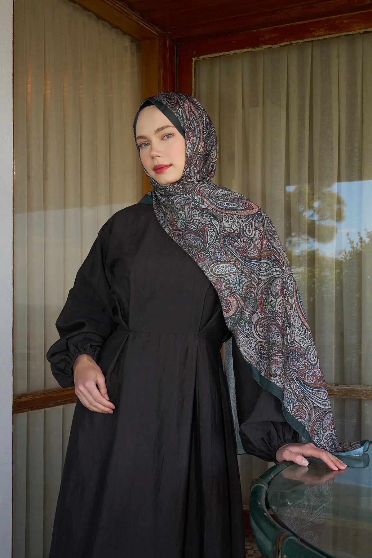 Paisley Desenli Toprak Şal - MK05