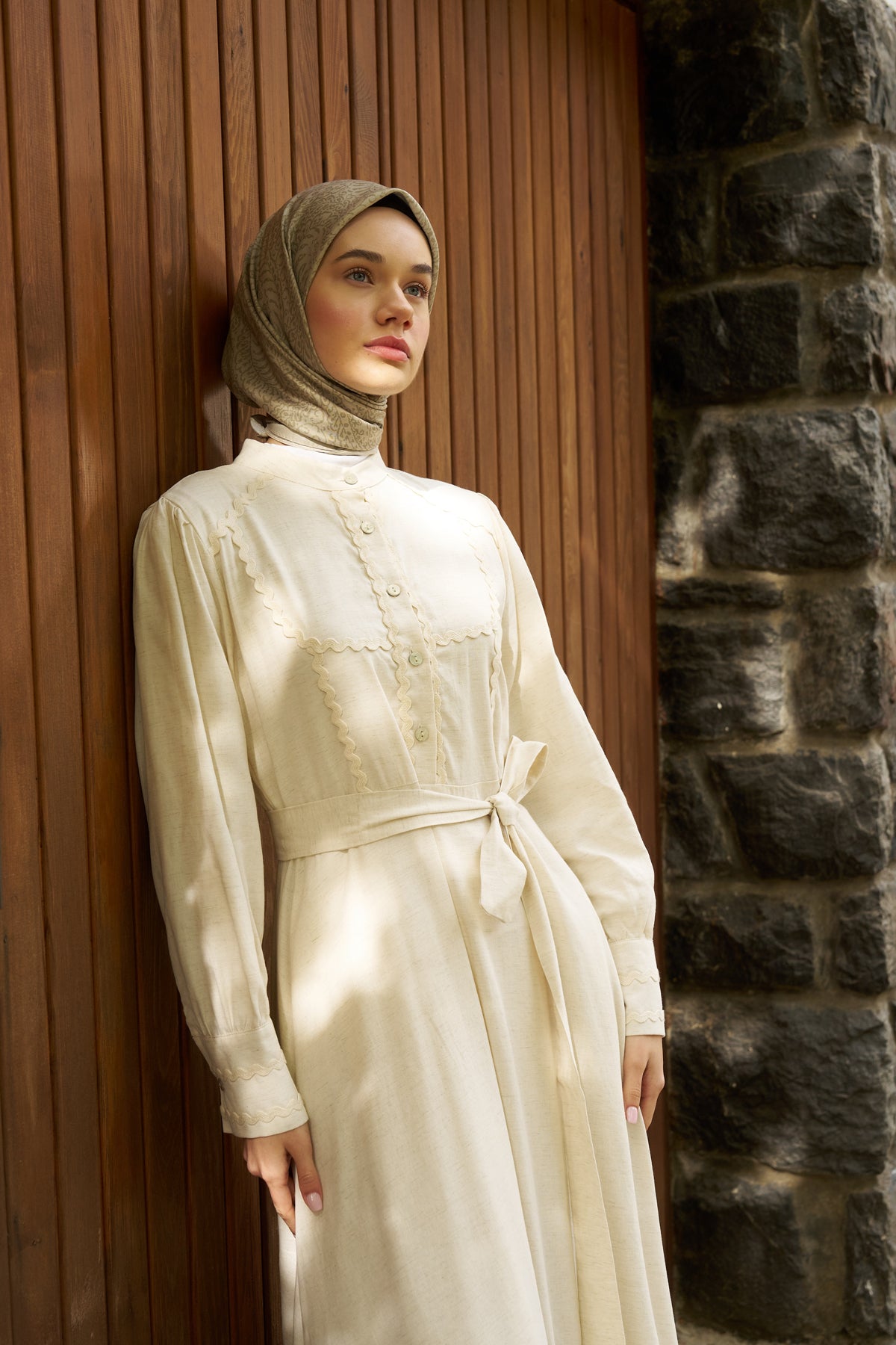 Paisley Desenli Yeşil Eşarp - MK04
