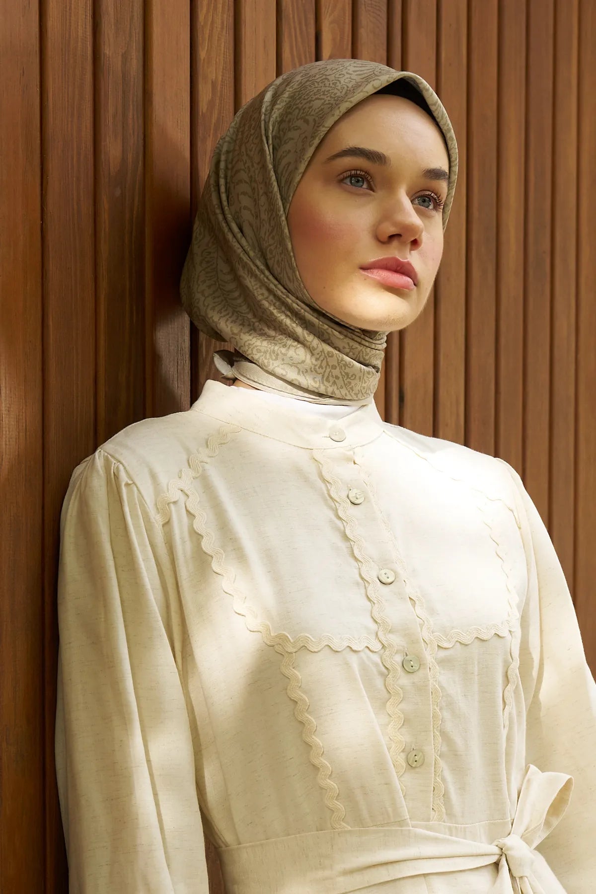 Paisley Desenli Yeşil Eşarp - MK04