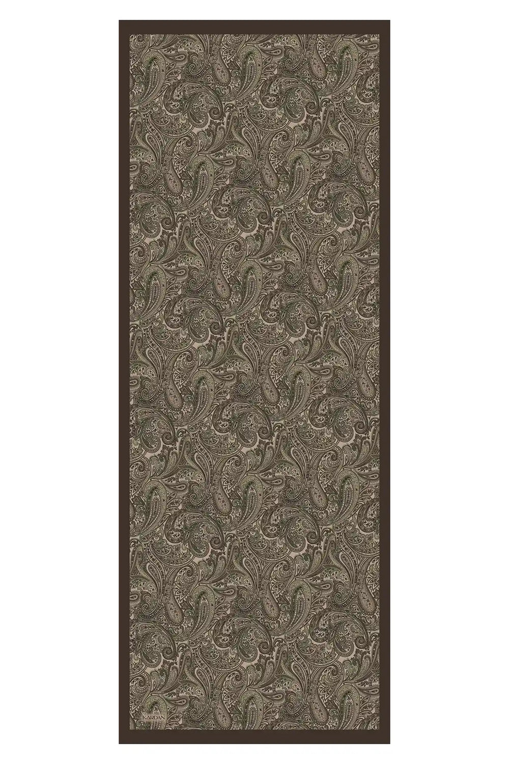 Paisley Desenli Haki Şal - MK06