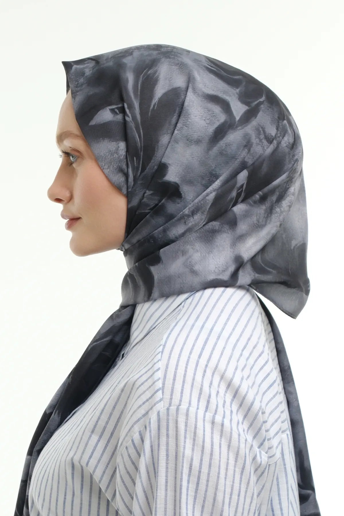 Peony Desen Şal - Gri