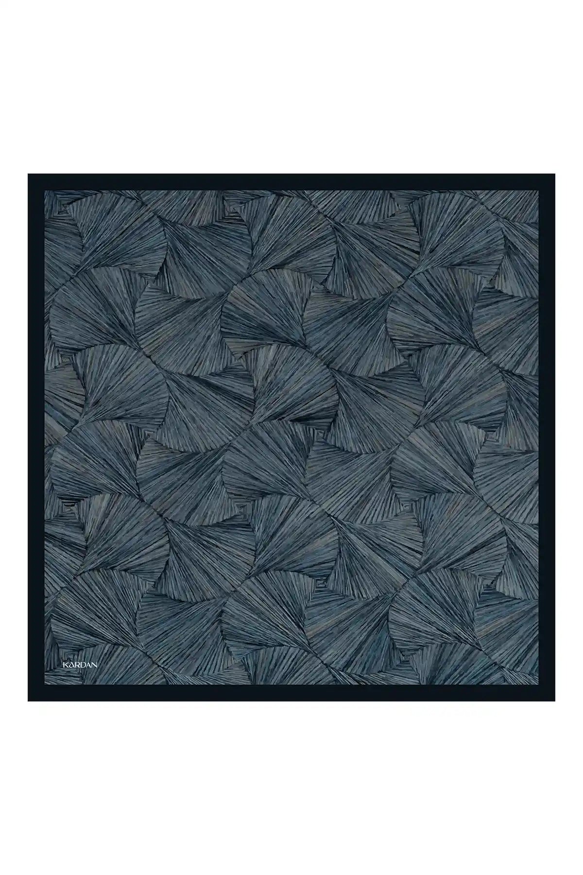 Prizma Desenli Lacivert Eşarp - S01