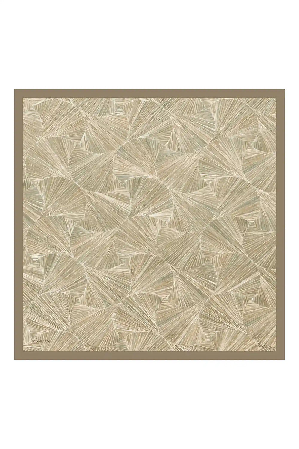 Prizma Desenli Yeşil Eşarp - S05