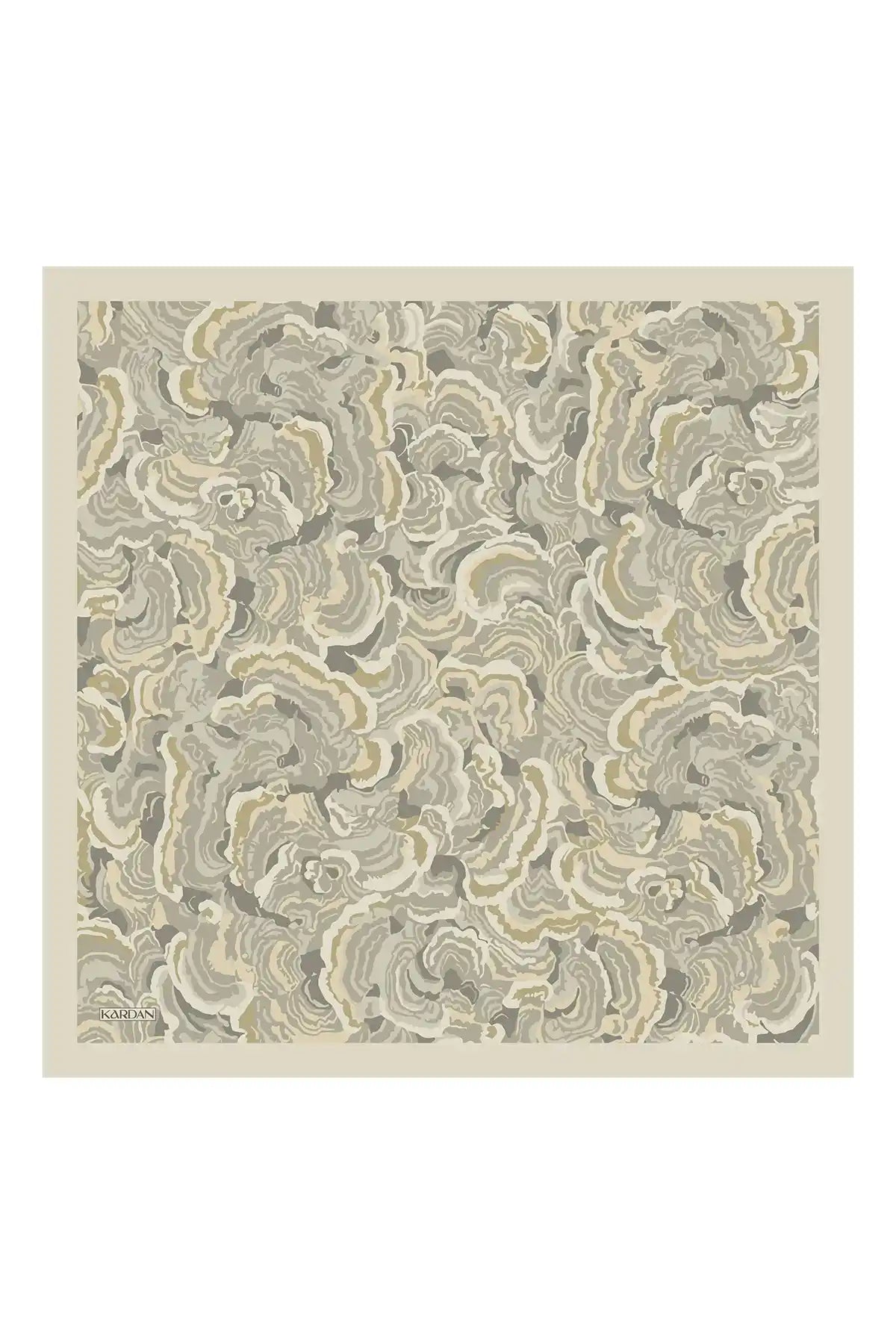 Sedef Desenli Soft Yeşil Eşarp - S14