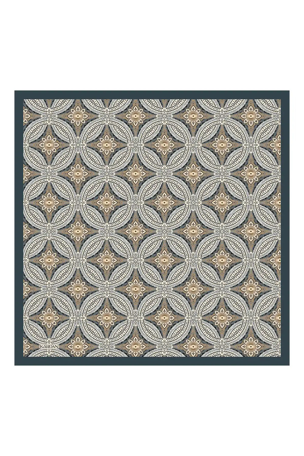 Tessera Desenli Mavi Eşarp - MG02