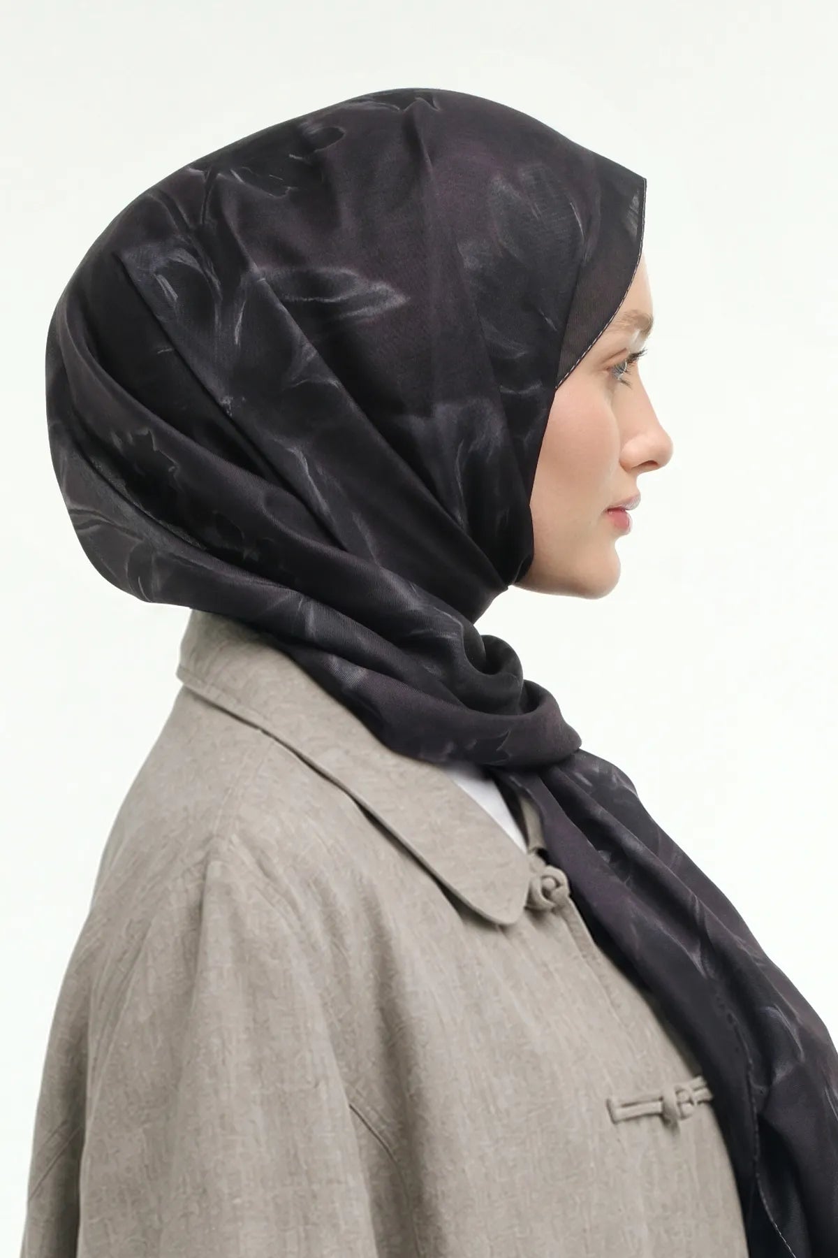 Peony Desen Şal - Antrasit
