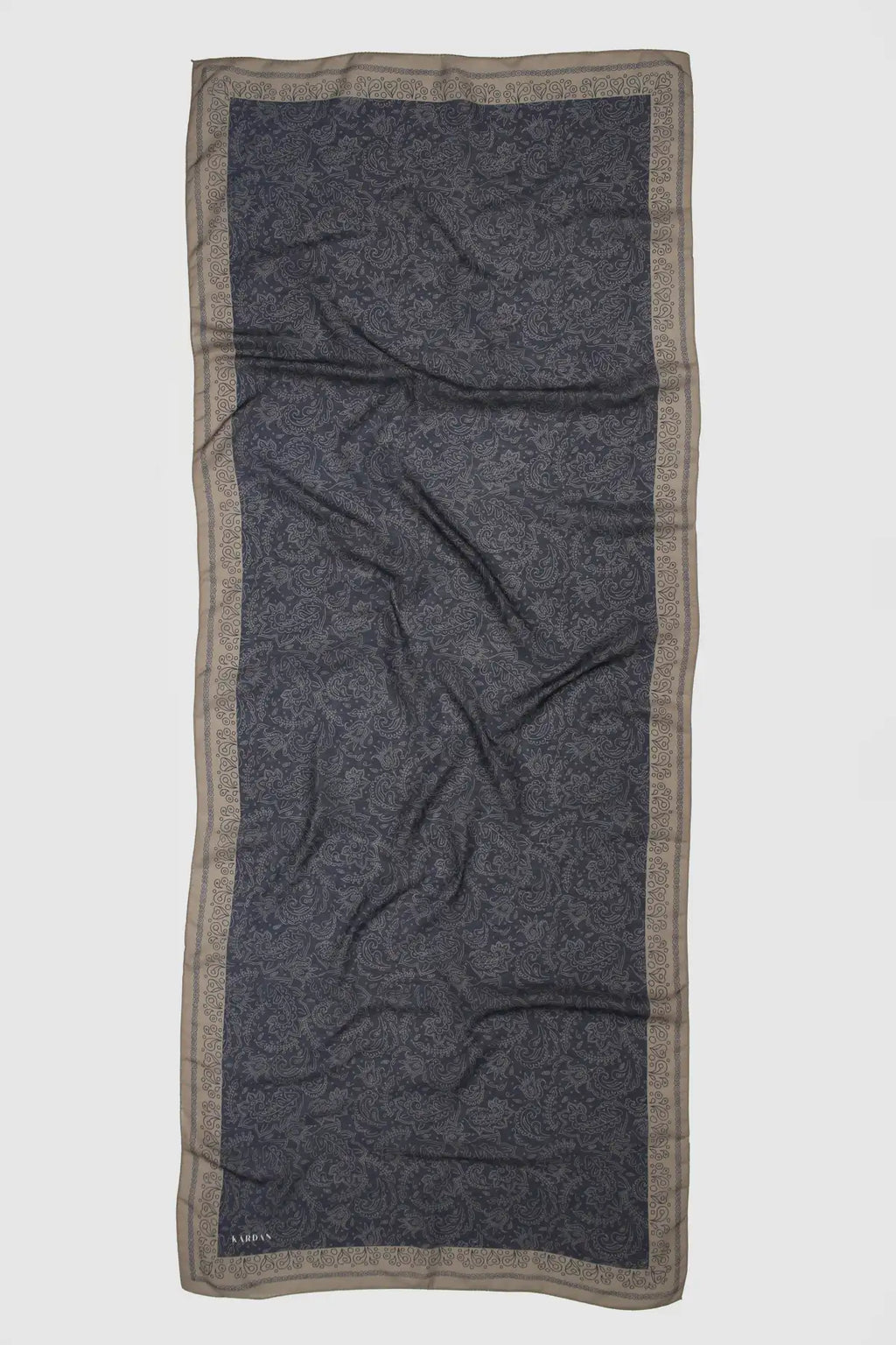 Rosa Desen Şal - Lacivert - M14