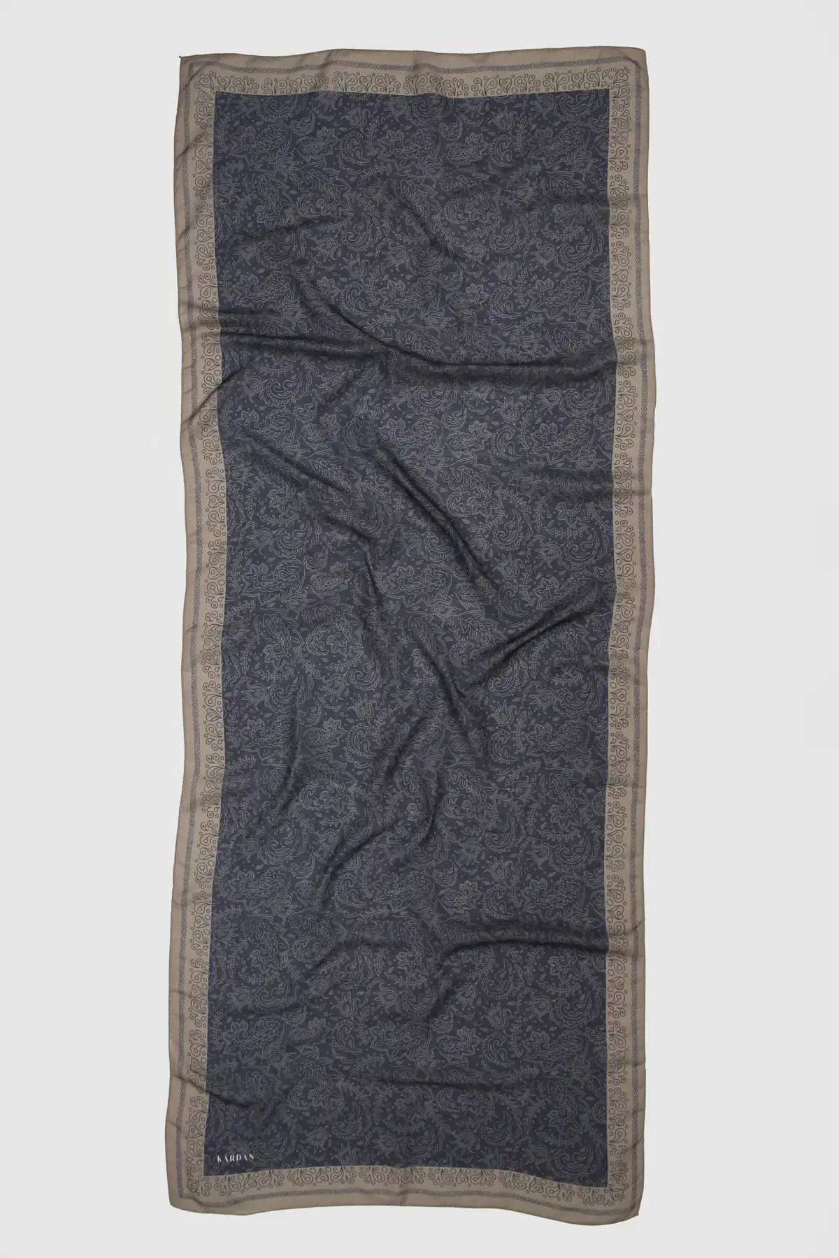 Rosa Desen Şal - Lacivert - M14